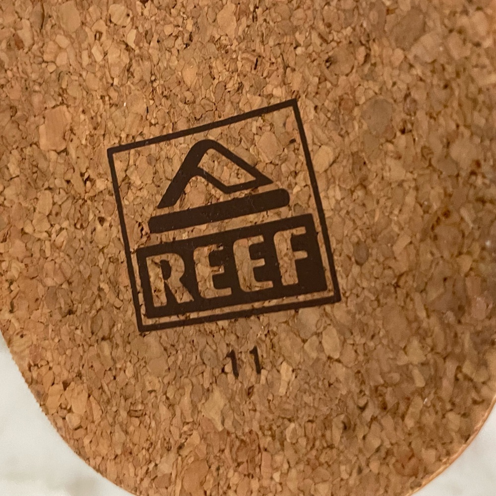 Reef Cushion Sol Hi Sandals Women's 11 Black Platform Flip Flops Toe Post Cork - Picture 5 of 8